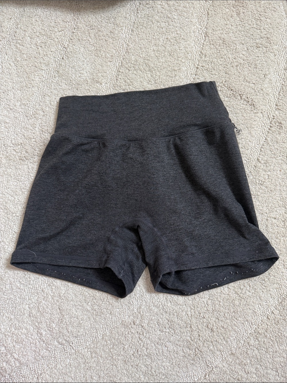 P'tula Dark Charcoal High-Waist Bike Shorts